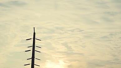 夕阳飞机云彩黄昏视频的预览图